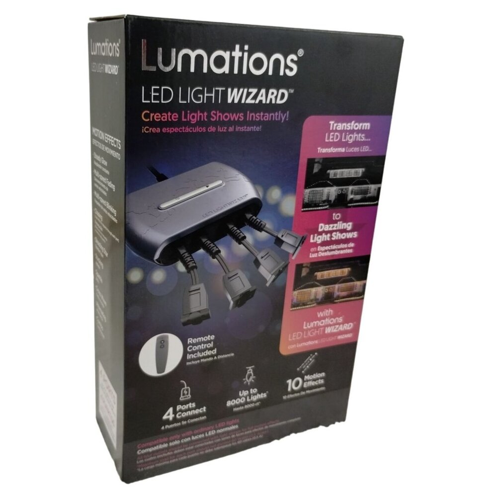 Lumations LED Light Wizard 4 Ports Light Show with Remote Control 10 Effects